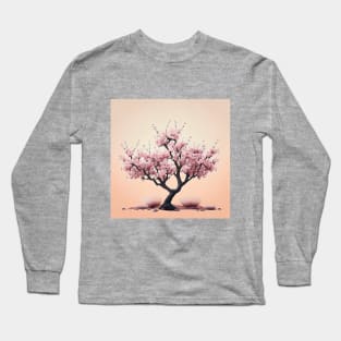 Light Pink Blossoming Cherry Tree Pretty Peach Tree Long Sleeve T-Shirt